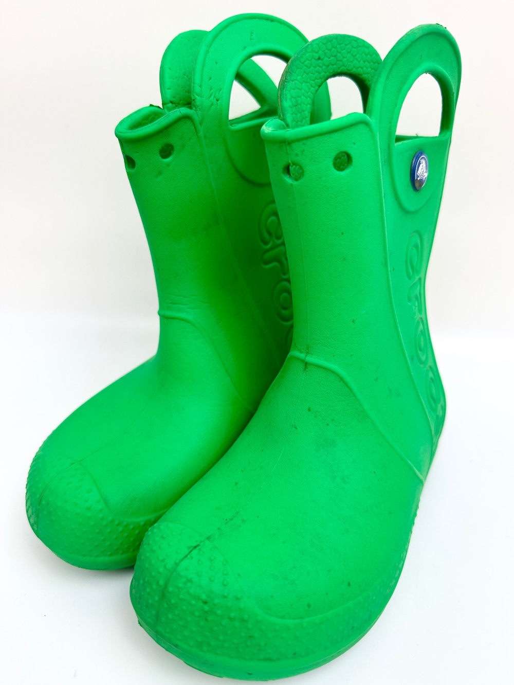 CROCS Kids Handle It Rain Boots Size C10 Waterproof Lightweight Durable Green